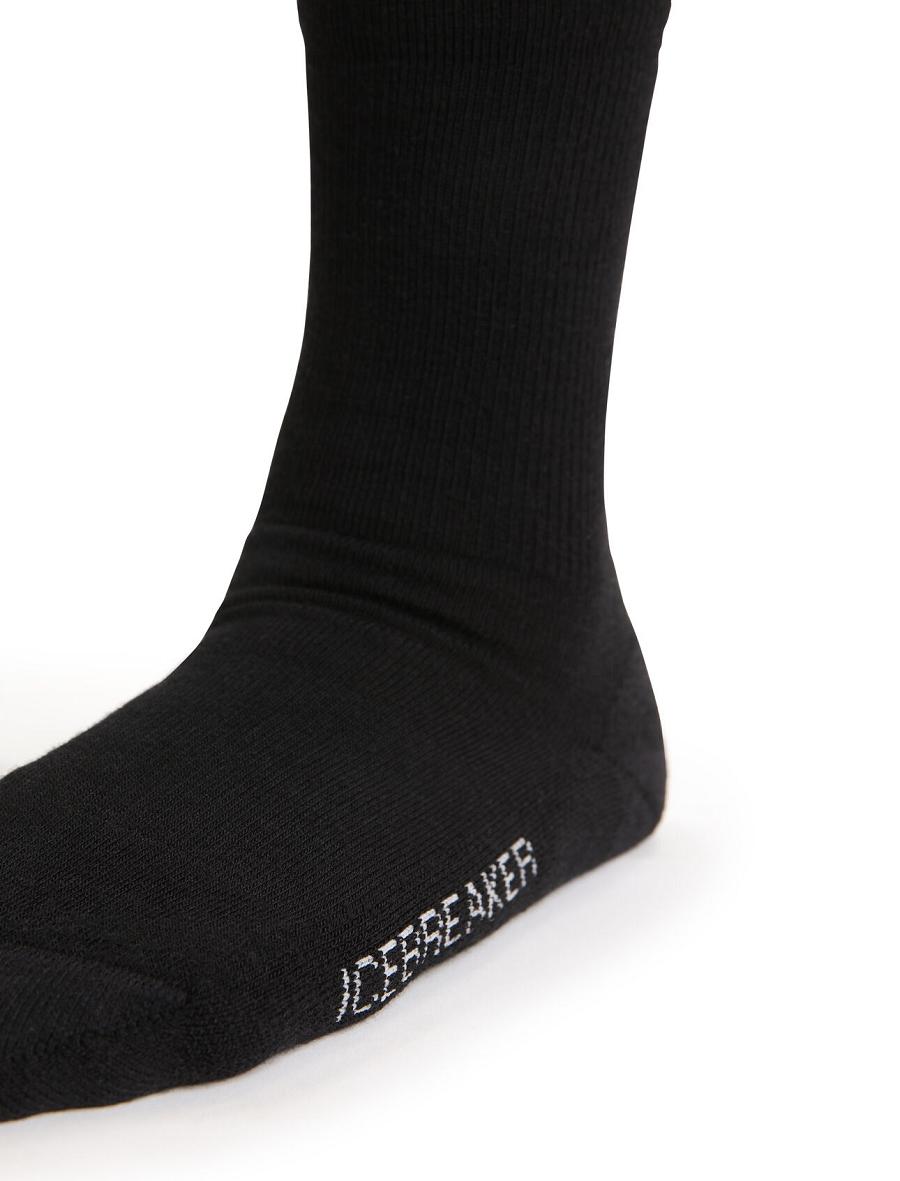 Black Icebreaker Merino Lifestyle Light Crew Women's Socks | AU 1418WNBY